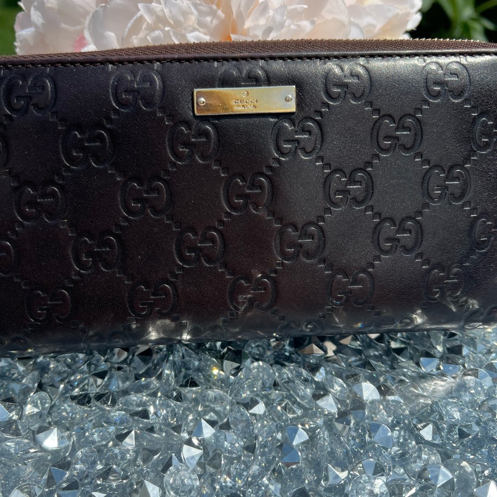 EUC GUCCISSIMA BROWN LEATHER WALLET